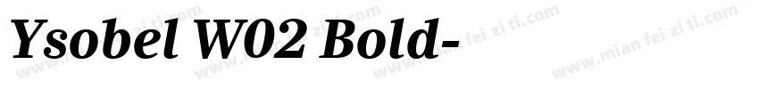 Ysobel W02 Bold字体转换